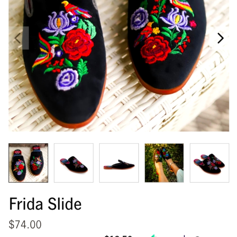 Embroidered Mules NWOB